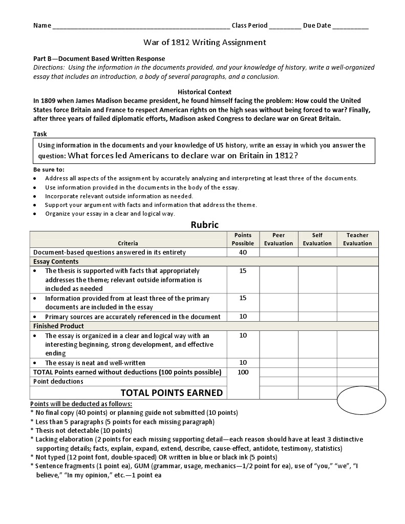 Free War of Essay Examples and Topic Ideas on GraduateWay