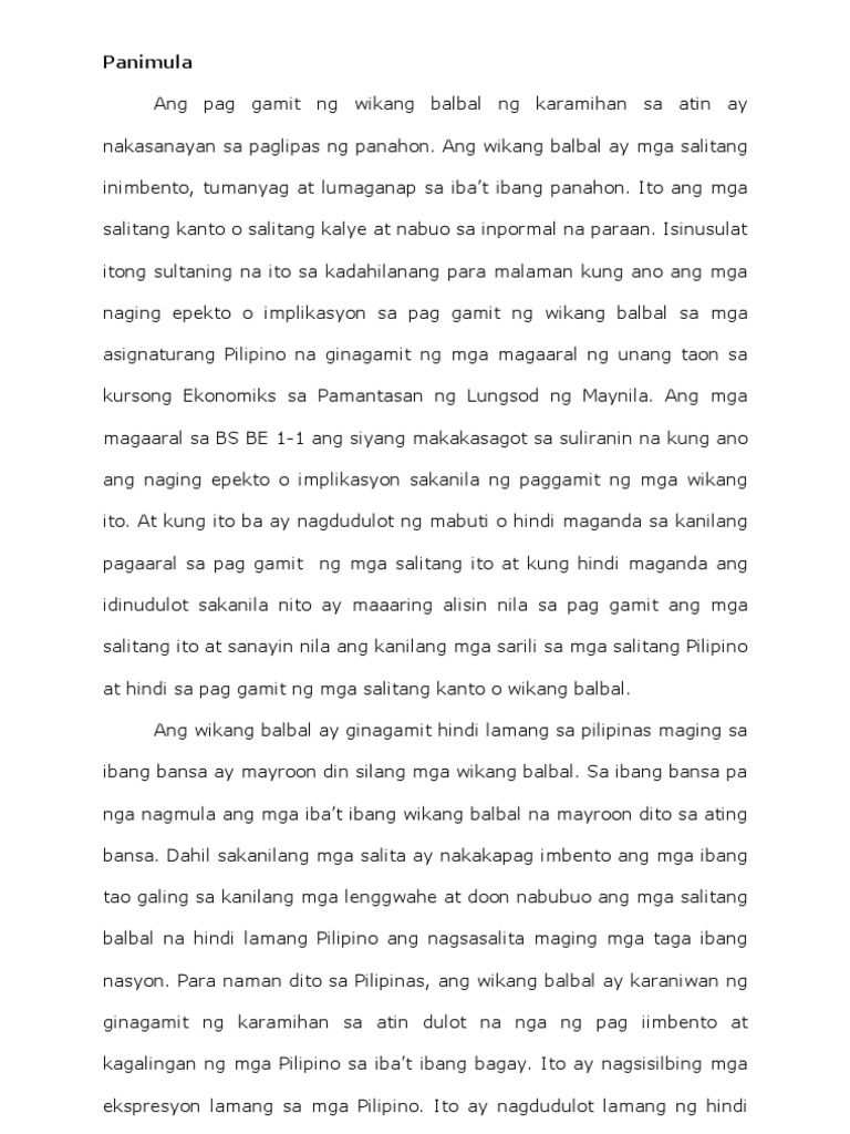 term paper meaning in filipino