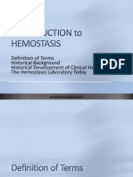 Introduction To Hemostasis