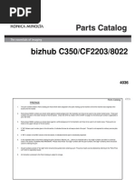 Parts Manual Bizhub C35