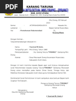 Surat Permohonan Rekomendasi Camat