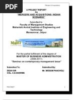 Download Project on merger and acquisition  by goelgeet SN124744450 doc pdf