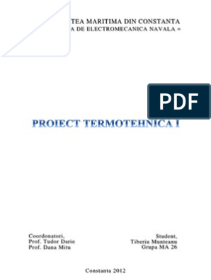 trumpet Ace cross Proiect Termotehnica I | PDF