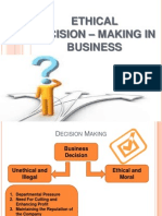 Ethical Decision - Making in Business