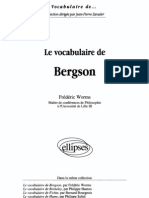 Worms, Frédéric - Le vocabulaire de Bergson