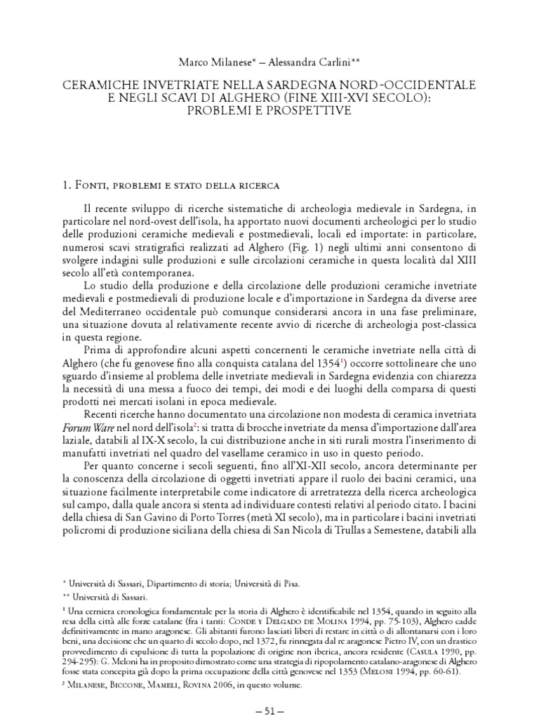 7 Invetriate AhoMarco Milanese - Alessandra Carlini CERAMICHE INVETRIATE  NELLA SARDEGNA NORD-OCCIDENTALE E NEGLI SCAVI DI ALGHERO (FINE XIII-XVI  SECOLO) : PROBLEMI E PROSPETTIVE | PDF, image size:768x1024