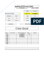 Color Serial: Information of Woven Label
