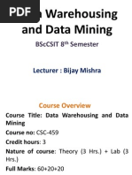 Unit 1 - Introduction To Data Mining and Data Warehousing