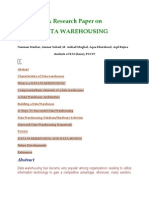 A Research Paper On Data Warehousing