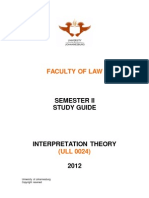 Interpretation Theory Study Guide 2012