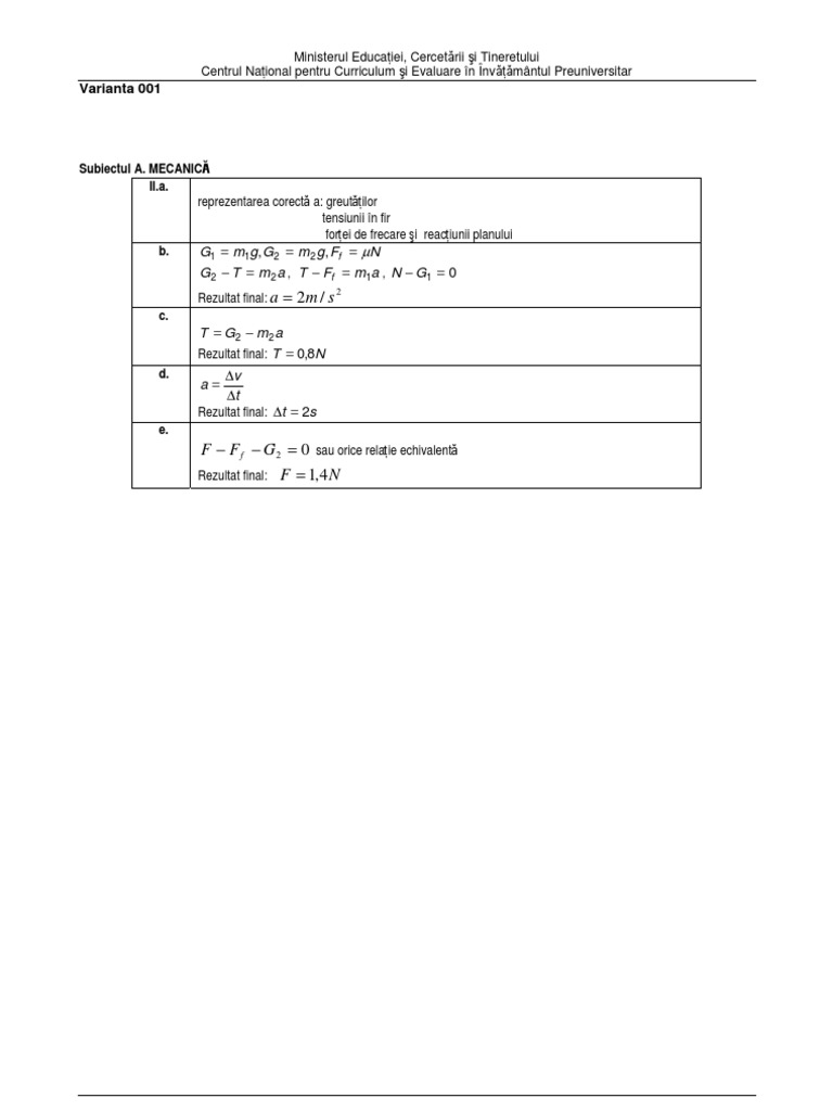 rezolvari variante bac 2009 fizica electricitate