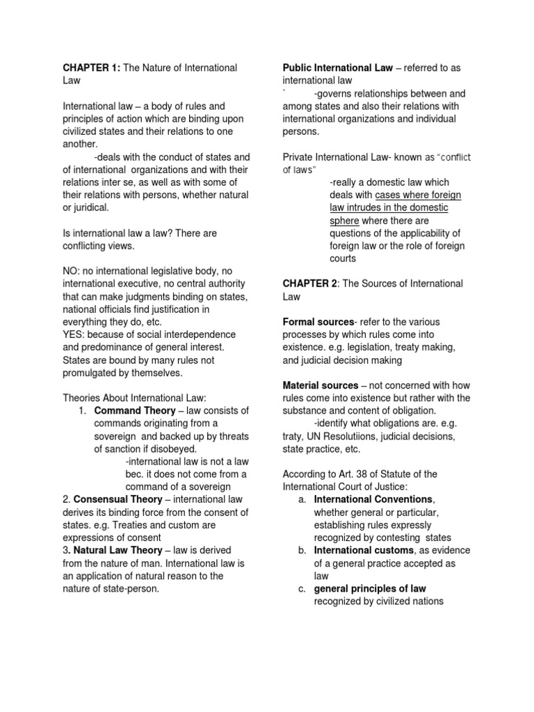 Public International Law Public International Law Treaty - 