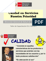 2011 MINSA - Calidad en Servicios Es Nuestra Prioridad - Taller