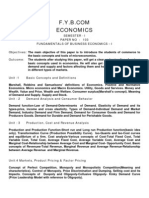 FYBCOM Economics Fundamentals Papers