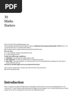 Download 30 Maths Starters by Rachel Bastone SN124789950 doc pdf