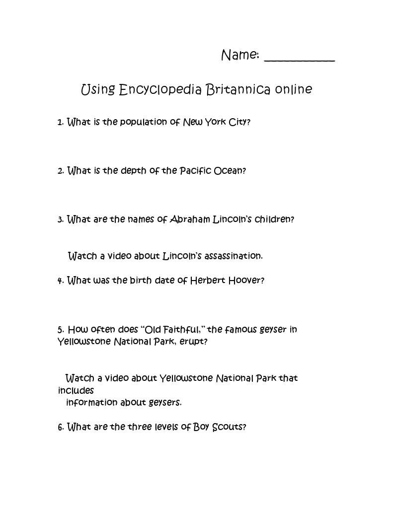 Online Encyclopedia PDF