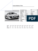 2009 Audi R8 V10 - Performance Statistics & Times: 8.7s 4.8s 12.01s 119mph