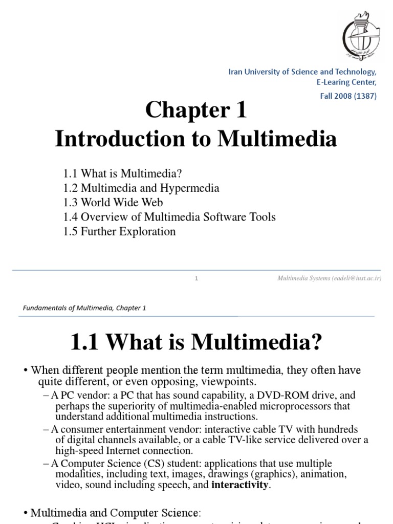 Introduction to Multimedia Systems | PDF | Html | Html Element