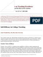 Efficacy in College Teaching 2003-2004