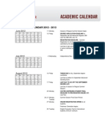 Academic Calendar 2012-2013 MIT