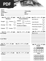 Victoriana 2E 6page Character Sheet