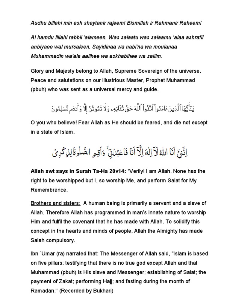 Importance of Salah in Islam | PDF | Muhammad | Prophets And Messengers ...