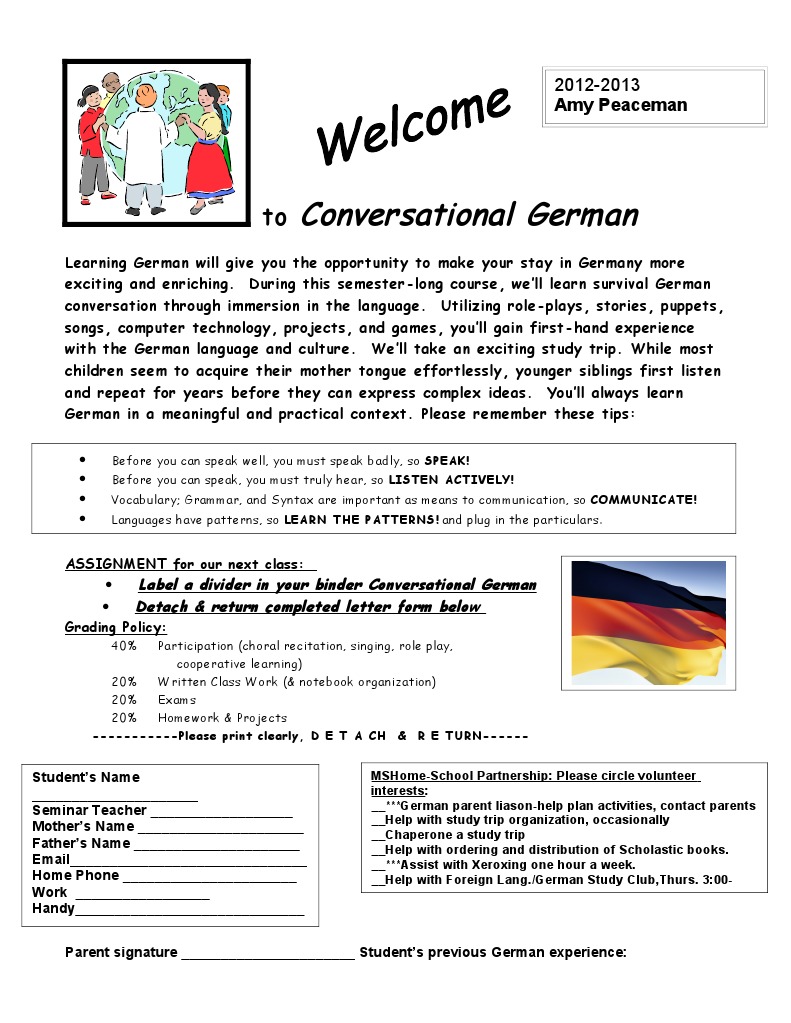 Conversational German Course Guide | PDF
