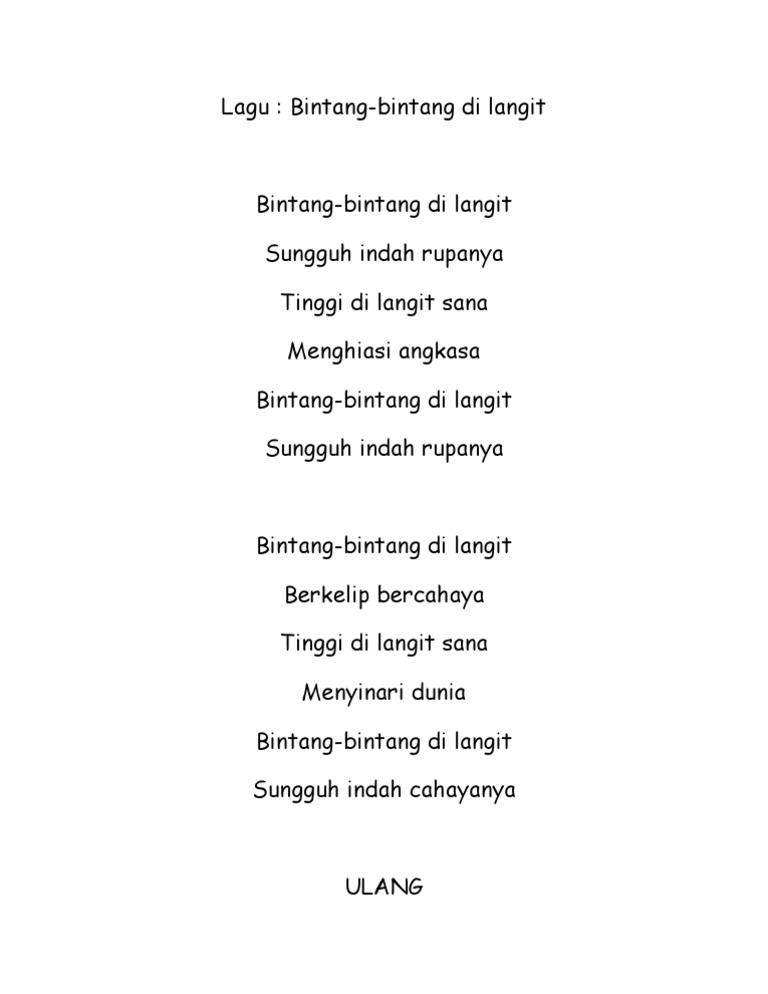 Lagu Bintang Pdf