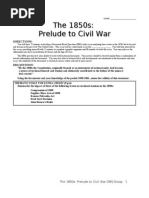 Download 1850s-- Prelude to Civil War Dbq Essay by zzmaster SN124849192 doc pdf
