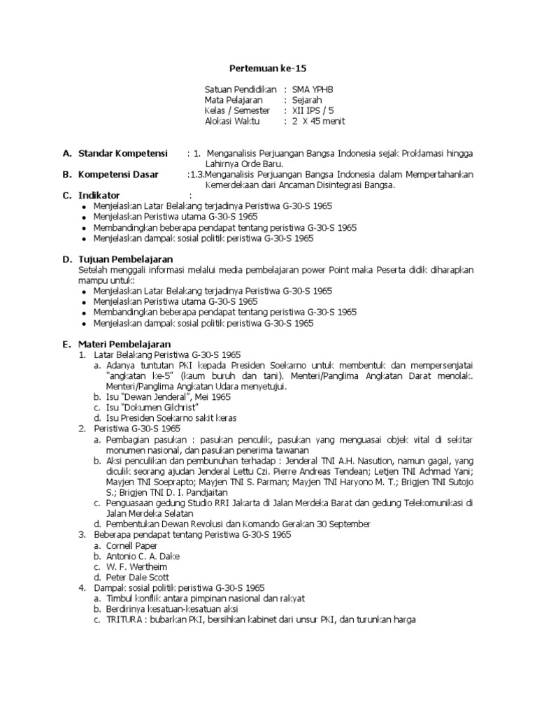 Penyebab Terjadinya G 30 S Pki - Berbagai Sebab