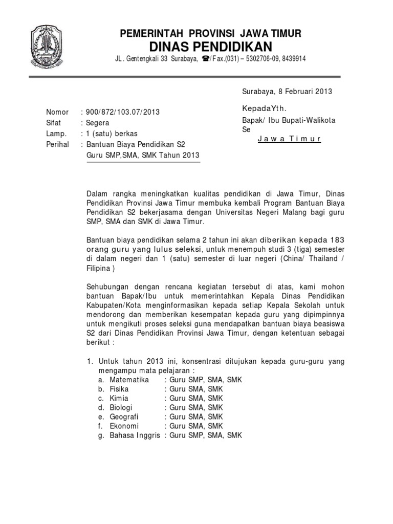 Informasi Beasiswa S2 2013