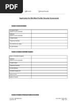 Wal-Mart Facility Security Assessment Application Form (English Only)