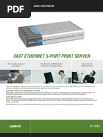 Fast Ethernet 3-Port Print Server: Share Your Printer