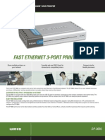 Fast Ethernet 3-Port Print Server: Share Your Printer