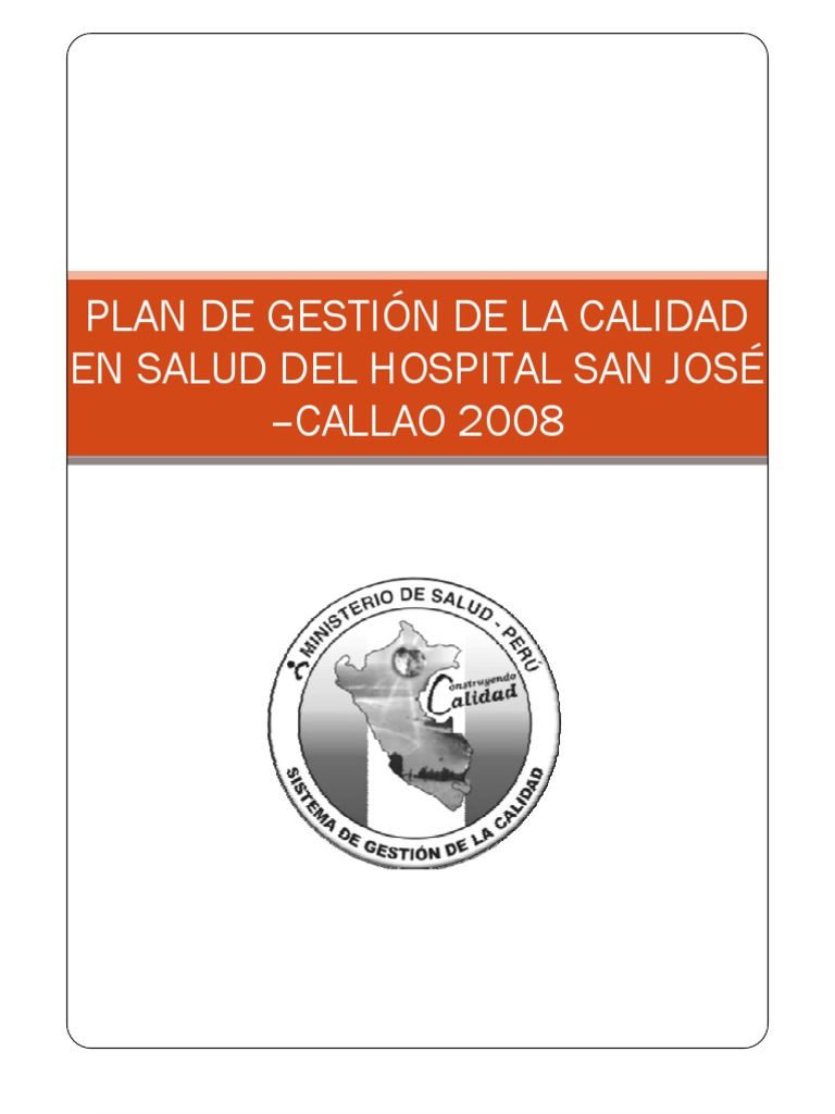 Plan de Gestión de Calidad en Salud 2008 | PDF | Hospital | Calidad ...