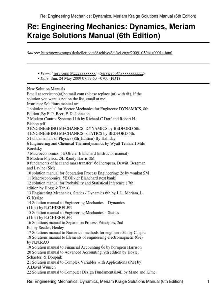 Fundamentals of Engineering Thermodynamics 7th Edition (Solutions Manual).  Tofudi Com Msg00014 | Differential Equations | Engineering