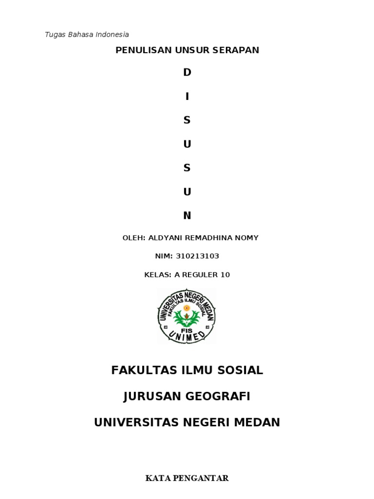 Penulisan Unsur Serapan Makalah