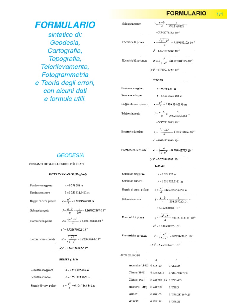 Formulario Topografia | PDF