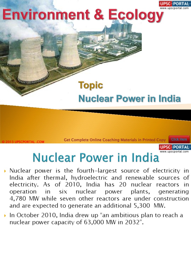 73 (A) Nuclear Power in India | PDF | Nuclear Power | Temporal Rates
