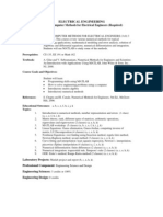 Electrical Engineering: EE 291 Computer Methods For Electrical Engineers (Required)