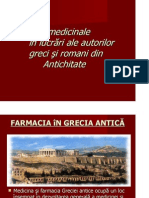 Plantele Medicinale in Lucrari Ale Autorilor Greci Si Romani Din Antichitate - RALUCA GRIGORASI