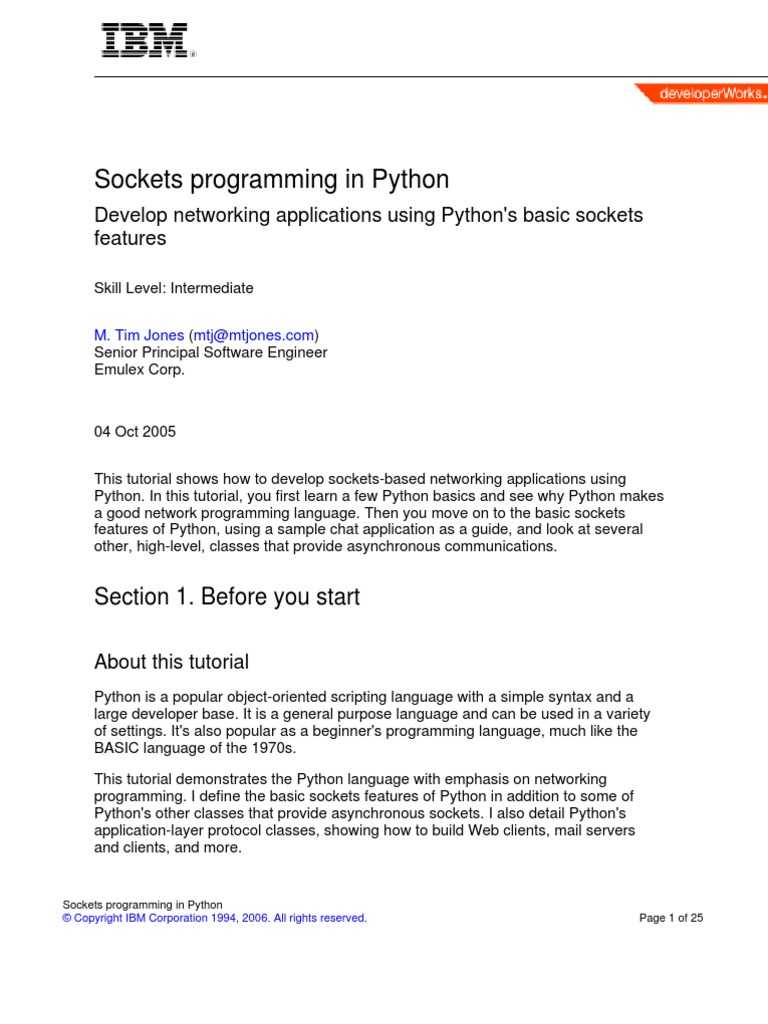 Socket Programming in Python | PDF