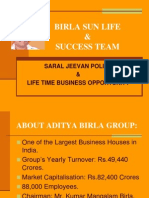 Birla Sun Life & Success Team: Saral Jeevan Policy & Life Time Business Opportunity