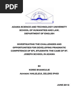 Download Challenges and Opportunities for Teaching Pragmatics in EFL Context by Mandisaa Sikkisaa SN124932263 doc pdf
