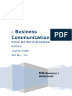 Business Communication - Ketan Sem 1