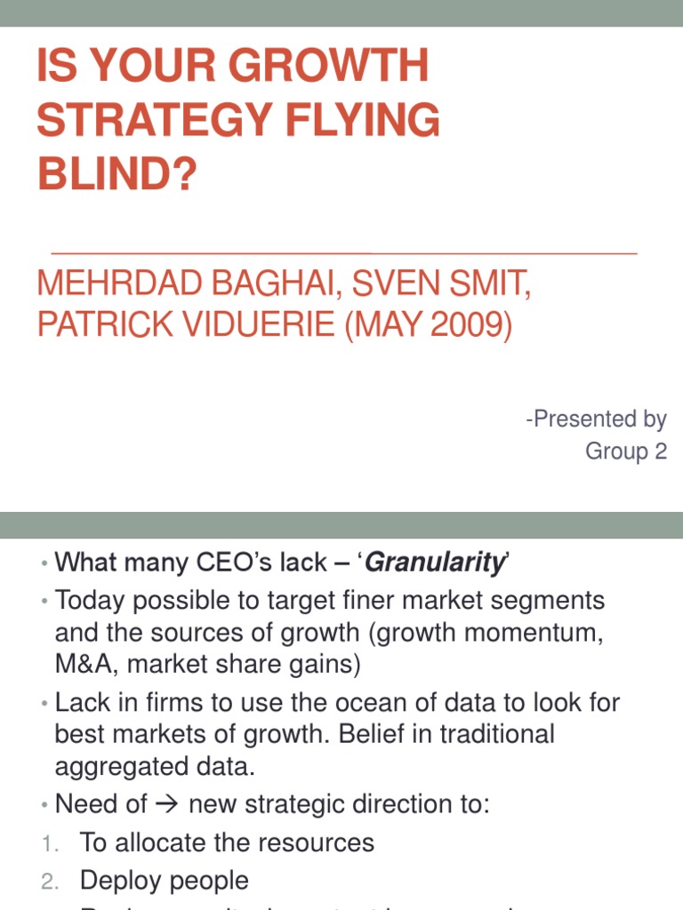 Is Your Growth Strategy Flying BlindGroup 2 Download Free PDF