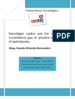 Investigue Cuales Son Los Regimenes Economicos Que Se Pueden Utilizar en El Matrimonio