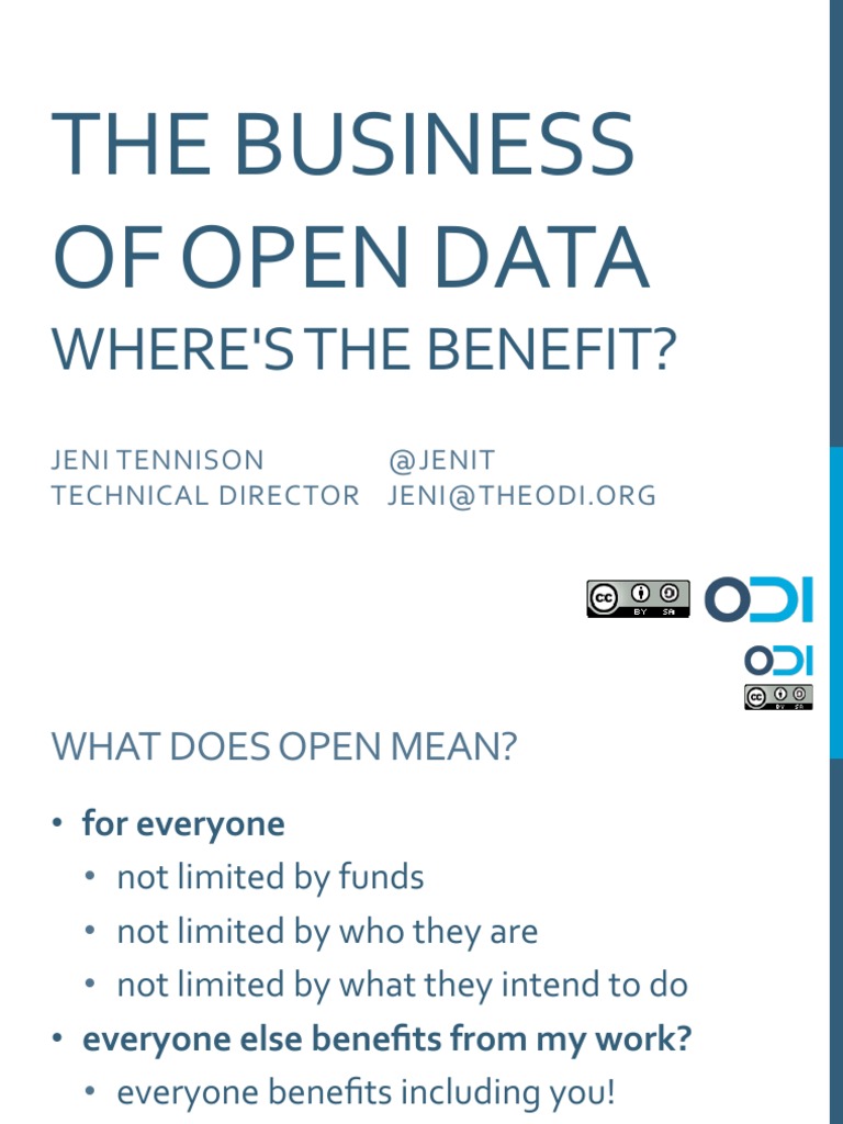 Benefits of Open Data Business Models | PDF | Business Model | Economics