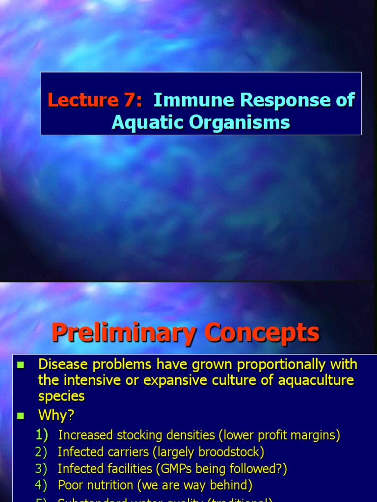 Immune Response in Aquatic Organisms | PDF | Immune System | Antigen