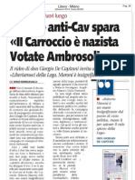 Il Prete Anti-Cav Spara "Il Carroccio È Nazista Votate Ambrosoli" (Libero 10 Febbraio 2013